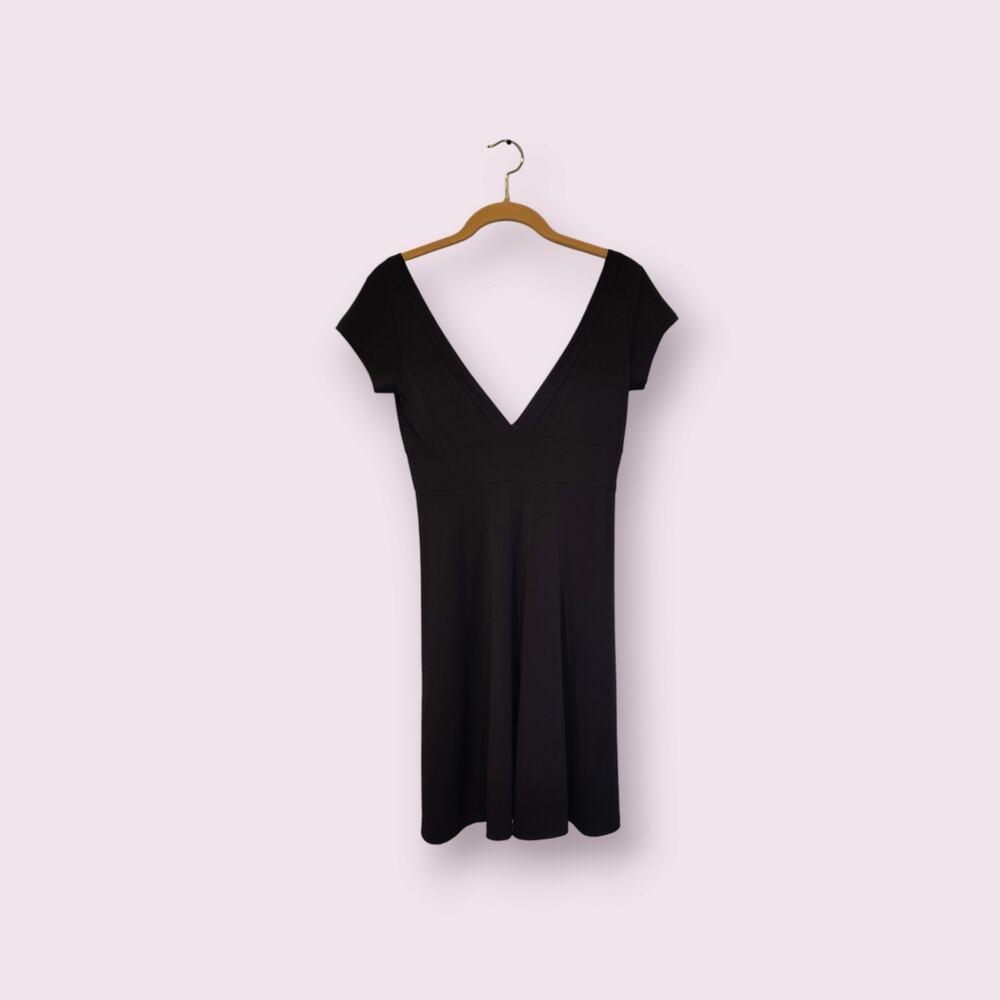 Vintage 90s Zoey & Beth‎ Black Skater Dress Size Small